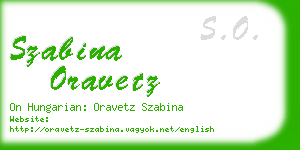 szabina oravetz business card